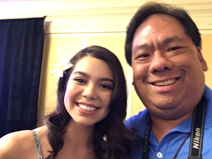 Selfie with the talented and beautiful Auli'i Cravalho