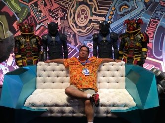 Sitting on the couch actually featured in Thor Ragnarok!
